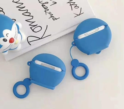 Doraemon AirPods Pro 2 Case with Keychain, Drop Protection, Protective Case, Supports Wireless Charging Cover for AirPods Pro 1st/2nd Generation