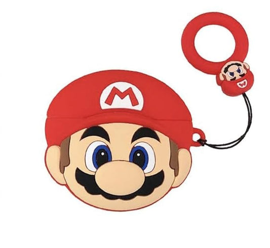 SUPER MARIO AirPods Pro 2 Case with Keychain, Drop Protection, Protective Case, Supports Wireless Charging Cover for AirPods Pro 1st/2nd Generation (2022/2019)