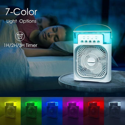 Portable 3 IN 1 Mini Air Conditioner With LED Lights & Humidifier