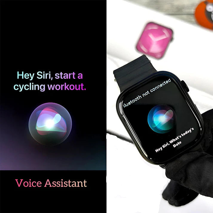 VirWatch Series 10, with 6 - Months Warranty, Real Apple Logo & 2 Stylish Straps.