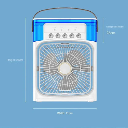 Portable 3 IN 1 Mini Air Conditioner With LED Lights & Humidifier